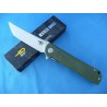 Couteau Bestech Knives Tanto Kendo Lame Acier D2 Manche Green G-10 Linerlock BTKG06B1 - Livraison Gratuite