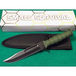 Lot de 3 Couteaux de Survie Lame Acier Inox Manche Abs OD Green Etui Nylon CN211360GN - Livraison Gratuite