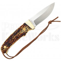 Couteau Schrade Uncle Henry Pro Hunter Lame Acier 7Cr17 Manche Delrin Façon Cerf Etui Cuir SCHPH1N - Livraison Gratuite