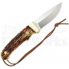 Couteau Schrade Uncle Henry Pro Hunter Lame Acier 7Cr17 Manche Delrin Façon Cerf Etui Cuir SCHPH1N - Livraison Gratuite