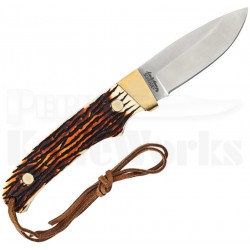 Couteau Schrade Uncle Henry Pro Hunter Lame Acier 7Cr17 Manche Delrin Façon Cerf Etui Cuir SCHPH2N - Livraison Gratuite