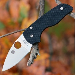 Couteau Spyderco Lil' Native Lame Acier CPM-S30V Manche G-10 Sécurité Compression Made In USA SC230GP - Livraison Gratuite