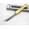 Nagao Higonokami Couteau Traditionnel Japonais Pliant Manche Laiton Lame Acier Carbone HIGO13BR - Livraison Gratuite