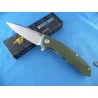 Couteau Bestech Knives Warwolf Lame Acier D2 Manche OD Green G-10 Linerlock BTKG04B - Livraison Gratuite