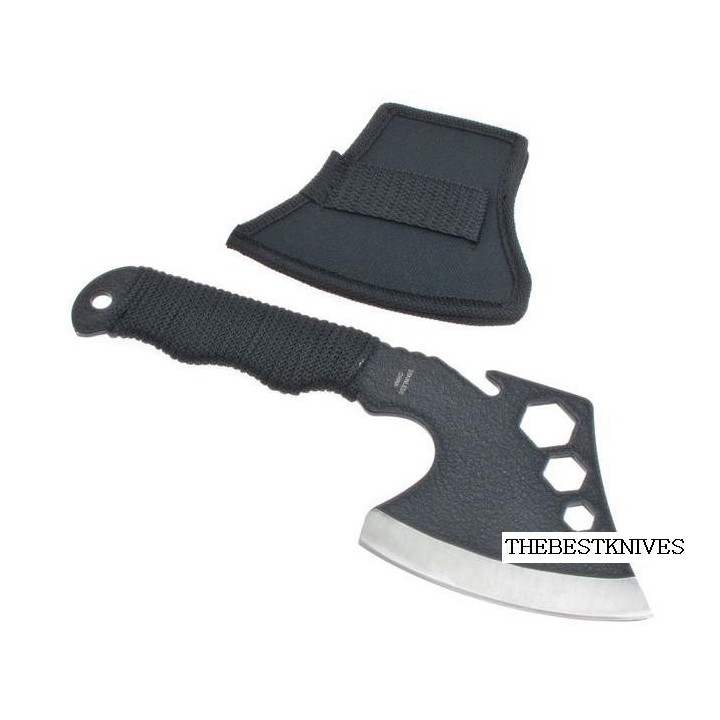 Hache Tactical Axe Tomahawk Combat Extraction Acier 440 Manche Paracorde ER272 - Livraison Gratuite