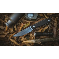 Couteau Bushcraft Real Steel Arbiter Lame Acier 9Cr18MoV Manche G-10 Etui Kydex RS3810 - Livraison Gratuite