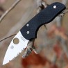 Couteau Spyderco Lil' Native Lame Acier CPM-S30V Serrat Manche G-10 Compression Made In USA SC230GS - Livraison Gratuite