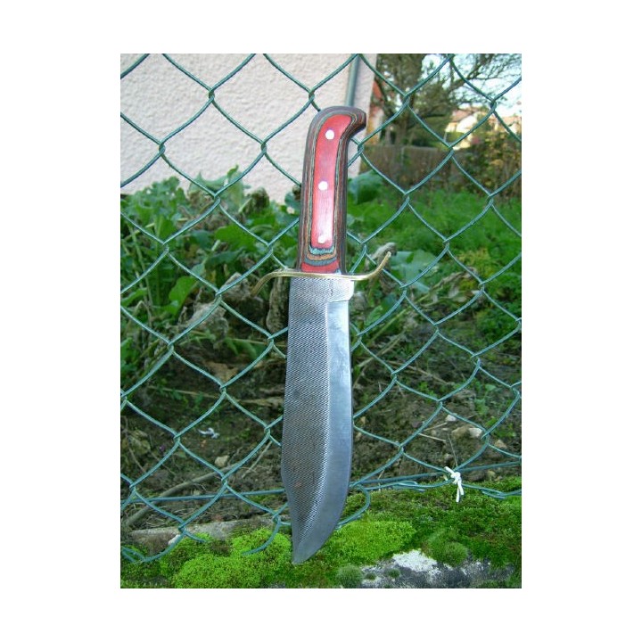GROS COUTEAU LAME FORGEE ARTISANALE BOWIE de CHASSE SM9 - Livraison Gratuite
