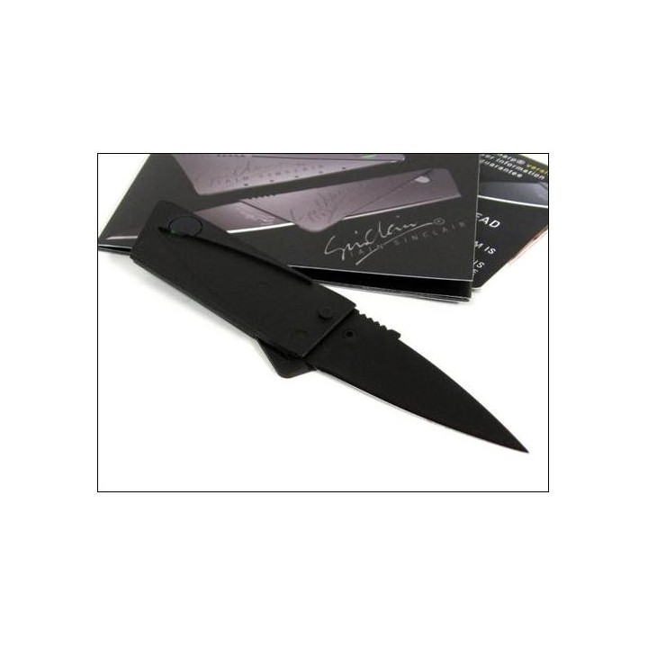 Couteau CARTE de CREDIT IAIN SINCLAIR Black CARDSHARP 2 Folding IS1B - Livraison Gratuite