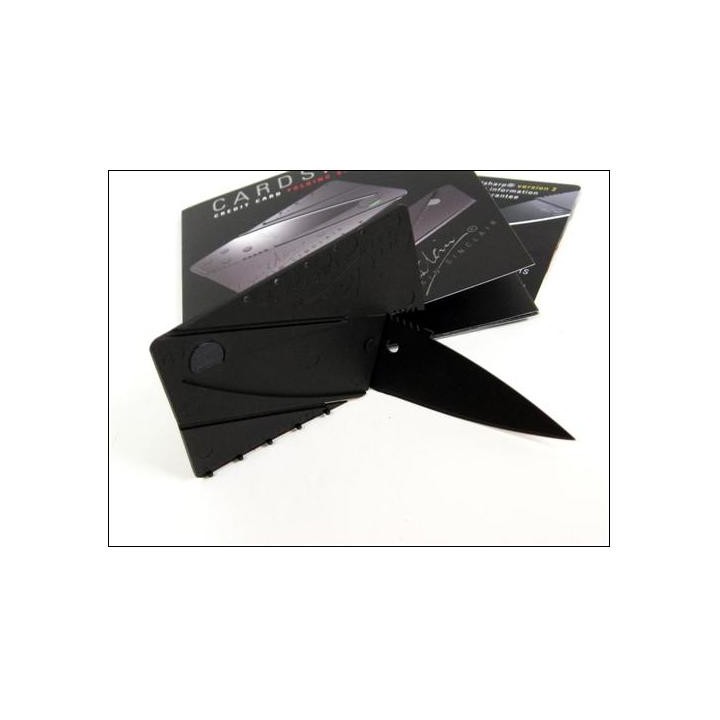 Couteau CARTE de CREDIT IAIN SINCLAIR Black CARDSHARP 2 Folding IS1B - Livraison Gratuite