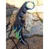 Couteau Karambit Green Tactical Lame Acier 3Cr13 Manche Abs Etui Plastique M4374 - Livraison Gratuite