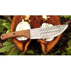 Couteau Condor Primitive Sequoia Carbone 1075 Manche Micarta Etui Cuir Made El Salvador CTK390684 - Livraison Gratuite