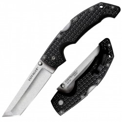 Couteau Cold Steel Voyager XL Tanto Lame Acier AUS-10 Manche Griv-Ex Sécurité Tri-Ad Lock Clip CS29AT - Livraison Gratuite