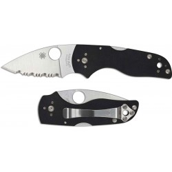 Couteau Spyderco Lil' Native Lame Acier CPM-S30V Serrat Manche G-10 Lockback Made In USA SC230MBGS - Livraison Gratuite