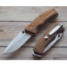 Couteau Gentleman Farmer Elk Ridge A/O Lame Acier Inox Manche Bois Linerlock Clip ERA936ZW - Livraison Gratuite