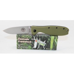 Couteau Esee Zancudo Green Lame Acier D2 Manche FRN Framelock BRKR2OD - Livraison Gratuite