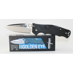 Couteau Cold Steel Golden Eye Elite Lame Acier CPM-S35VN Manche Fibre de Carbone Tri-Ad lock CS62QCFS - Livraison Gratuite