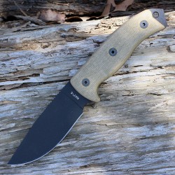 Couteau Ontario RAT-5 Survival Knife Acier Carbone 1095 Manche Micarta Etui Nylon Made In USA ON8667 - Livraison Gratuite