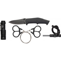 Kit de Survie Browning Outdoorsman Survival Combo Couteau + Lampe + Allume Feu + Scie BR0288 - Livraison Gratuite