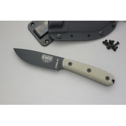 Couteau de Survie Esee Model 4 Traditional Handle Lame 1095 Manche Micarta Etui Kydex Made USA ES4HMK - Livraison Gratuite