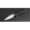 Couteau Artisan Predator Lame Acier D2 Manche Black G-10 Linerlock Clip Pivot Céramique ATZ1706PBK - Livraison Gratuite