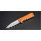 Couteau Artisan Littoral Lame Acier D2 Manche Orange G-10 Linerlock Clip Pivot Céramique ATZ1703POE - Livraison Gratuite