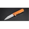 Couteau Artisan Littoral Lame Acier D2 Manche Orange G-10 Linerlock Clip Pivot Céramique ATZ1703POE - Livraison Gratuite