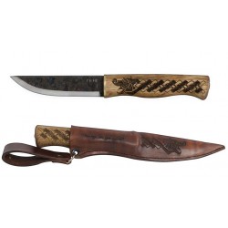 Couteau Condor Norse Dragon Lame Acier Carbone 1095 Manche Hickory Etui Cuir Made El Salvador CTK102138HC - Livraison Gratuite