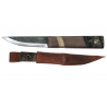 Couteau Condor Mini Indigenous Puukko Carbone 1095 Manche Noyer Etui Cuir Made El Salvador CTK281232HC - Livraison Gratuite