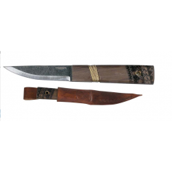 Couteau Condor Indigenous Puukko Carbone 1095 Manche Noyer Etui Cuir Made El Salvador CTK281139HC - Livraison Gratuite