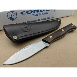 Couteau Condor Scotia Lame Carbone 1095 Manche Noyer Etui Cuir Made El Salvador CTK102355 - Livraison Gratuite