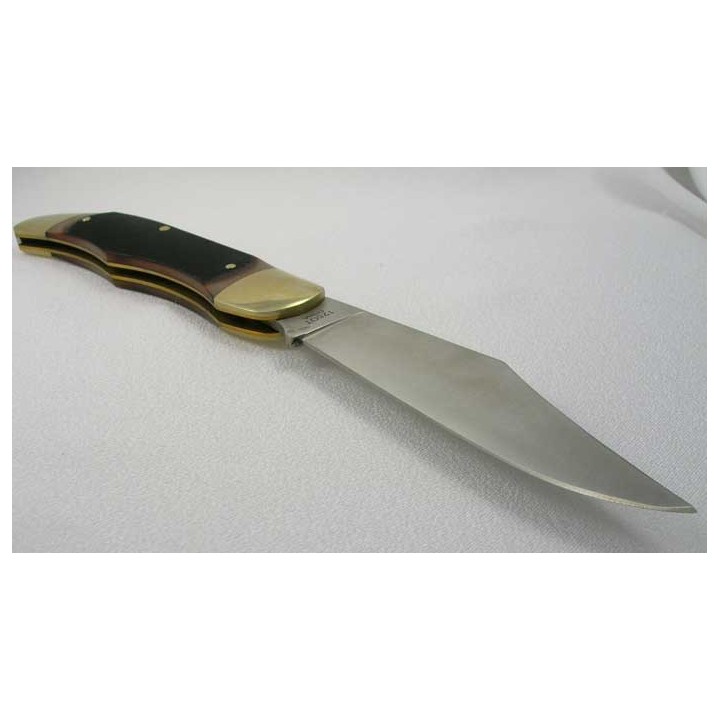 Couteau Schrade Old Timer Mustang Acier Carbone + Etui Cuir SCH125OT - Livraison Gratuite