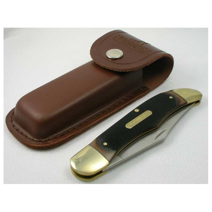 Couteau Schrade Old Timer Mustang Acier Carbone + Etui Cuir SCH125OT - Livraison Gratuite