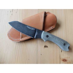 Couteau Bradford Knives Guardian 3 Nimbus Lame Acier N690 Manche Micarta Etui Cuir Made In USA BRAD3SF102N - Livraison Gratuite