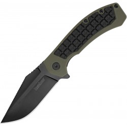 Couteau Kershaw Faultline Lame Acier 8Cr13MoV Manche Green GFN Linerlock Clip KS8760 - Livraison Gratuite