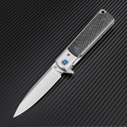 Couteau Artisan Classic Lame Acier S35VN Manche Brown G-10 Linerlock Clip ATZ1802GBKS - Livraison Gratuite