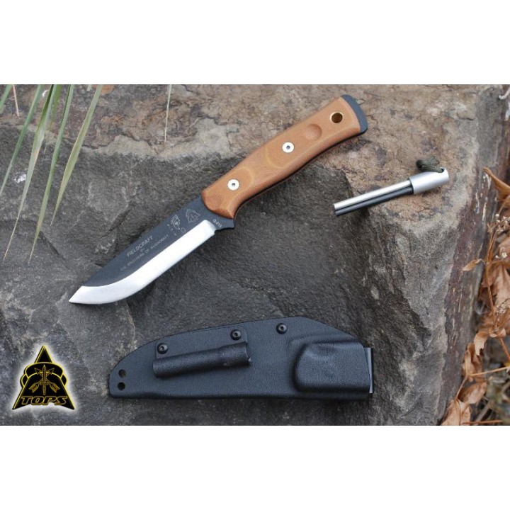 Couteau Bushcraft de Survie TOPS KNIVES B.O.B. Brothers of Bushcraft BROS-01 Made In USA  TPBROS01 - Livraison Gratuite