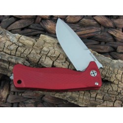 Couteau Lion Steel SR22 Red Lame Acier Sleipner Manche Aluminium Framelock Made Italy LSTSR22ARS - Livraison Gratuite