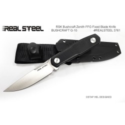 Couteau Real Steel Bushcraft Zenith FFG Lame Acier 14C28N Manche G-10 Etui Kydex RS3761 - Livraison Gratuite