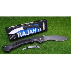 Couteau Kukri Cold Steel Rajah II Lame Acier AUS-10A Manche Griv-Ex Tri-Ad Lock Clip CS62JL - Livraison Gratuite