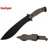 Couteau Machette Kukri Kershaw Camp 10 Tan Survival Lame Acier 65Mn Manche & Etui FRN KS1077TAN - Livraison Gratuite