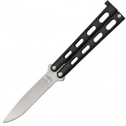 Couteau Papillon Balisong Butterfly BenchMark Lame Acier Inox Manche Métal Made USA BM007 - Livraison Gratuite