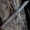 Couteau Higonokami Lame Acier Triple Layered SK Manche Acier Made In Japan HIGO06SL - Livraison Gratuite