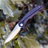 Couteau Artisan Zumwalt Lame Acier D2 Manche Black/White G-10 Linerlock Pocket Clip ATZ1808PBGC - Livraison Gratuite