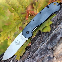 Couteau Esee Zancudo Carbon Fiber/G-10 Lame Acier D2 Framelock BRK1302CF - Livraison Gratuite