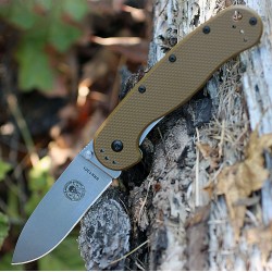 Couteau Esee Zancudo Brown G-10 Lame Acier D2 Framelock BRK1302CB - Livraison Gratuite