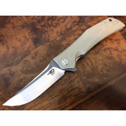 Couteau Bestech Knives Scimitar Lame Acier D2 Manche Desert Tan Linerlock BTKG05C2 - Livraison Gratuite