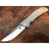 Couteau Bestech Knives Scimitar Lame Acier D2 Manche Desert Tan Linerlock BTKG05C2 - Livraison Gratuite