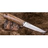 Couteau Kizlyar Malamute Lame Acier Niolox Manche Noyer Etui Cuir Made In Russia KK0008 - Livraison Gratuite
