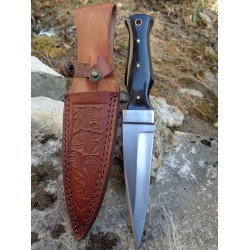 Couteau Dague Scottish Dirk Sheffield Sgian Dubh Acier Carbone Manche Corne Etui Cuir PA8021HN - Livraison Gratuite 